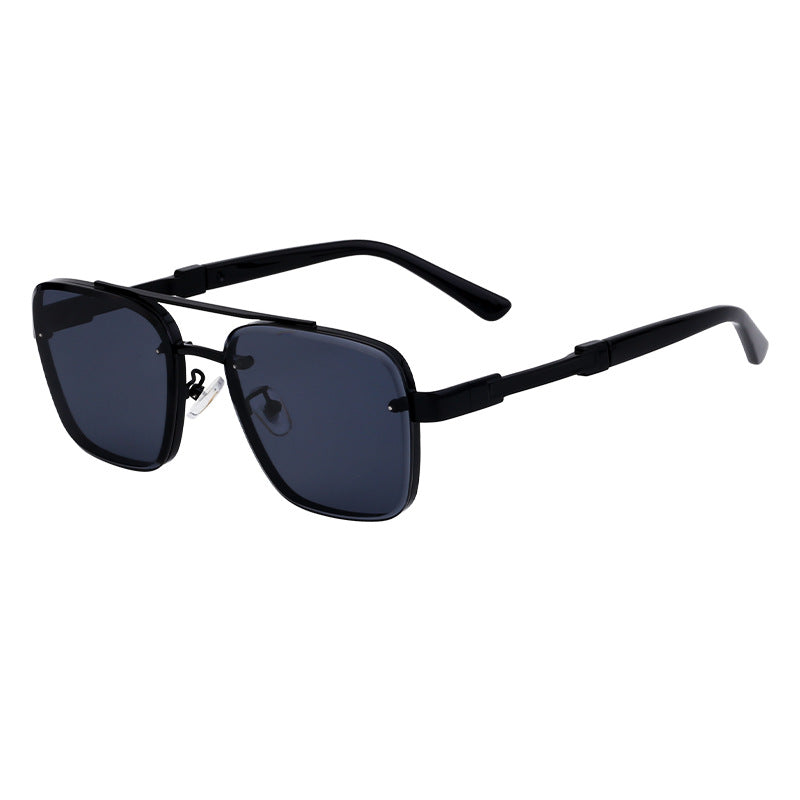 New Retro Sunglasses for Men, Square Frame, Stylish Sun Protection Glasses, High-End Men's Sunglasses 
