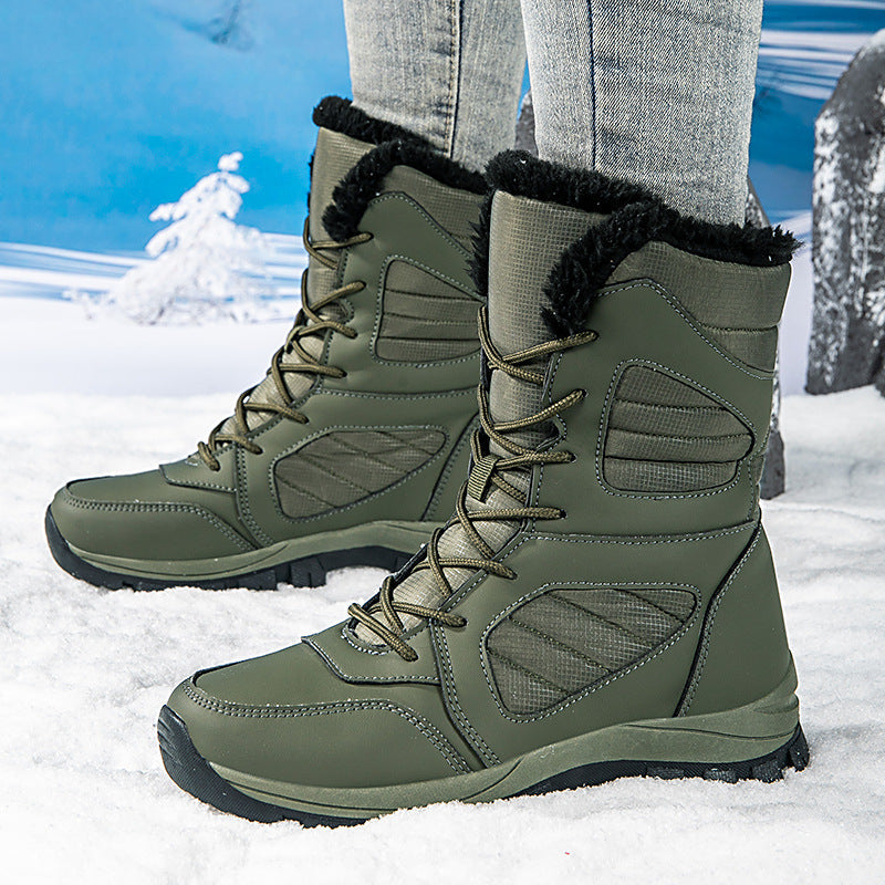 Snow Boots Cotton Boots For Winter High-top Lined With Fleece Extra Thick For Warmth And Waterproof 