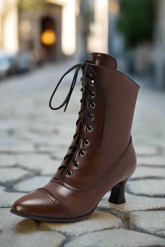 Large Size Women's British-style Martin Wine Glass High Heel Boots Women's Motorcycle Diversi Fashion™