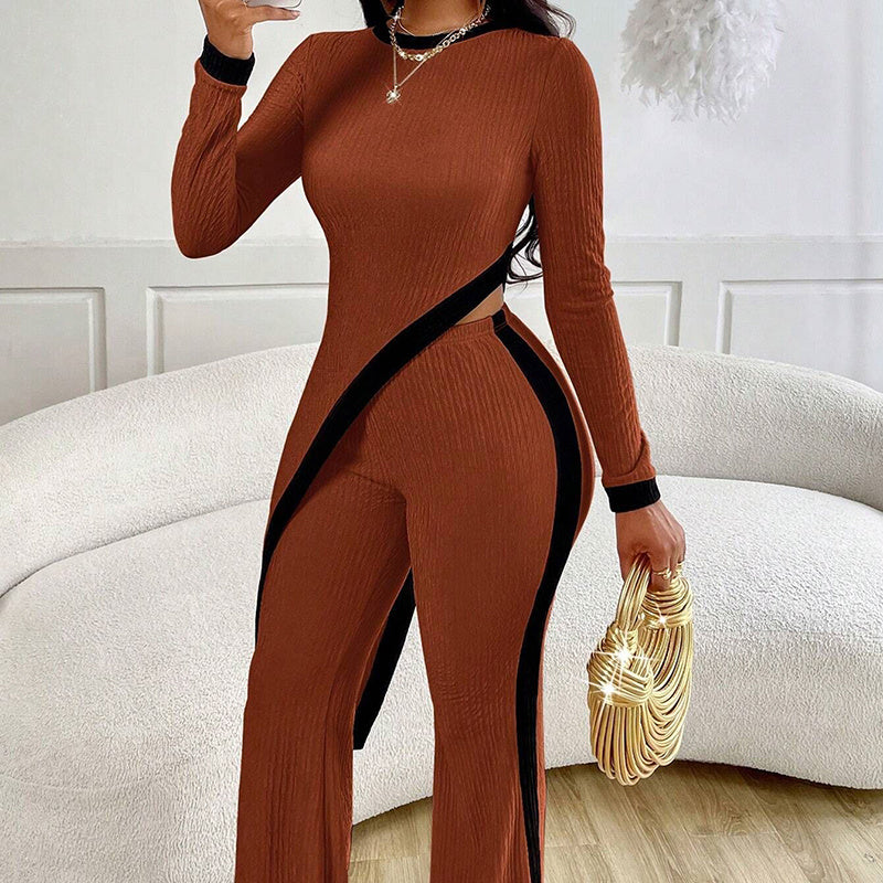Women’s Asymmetrical Top and Pants Set CJ US