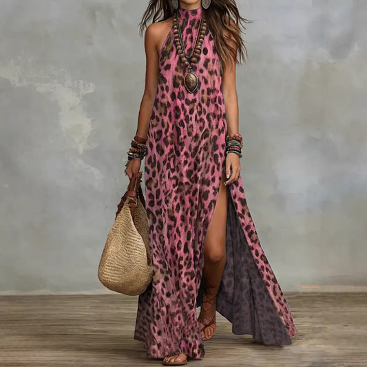 Printed Scarf-style Long Dress Fashionable And Casual 