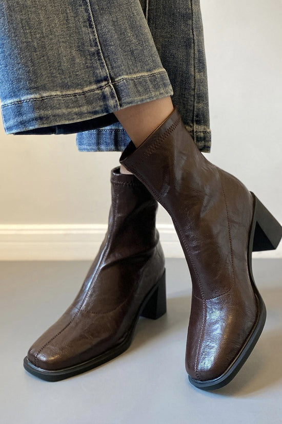 Commuter High Heel Stretch Retro Boots With Chunky Heels CJ