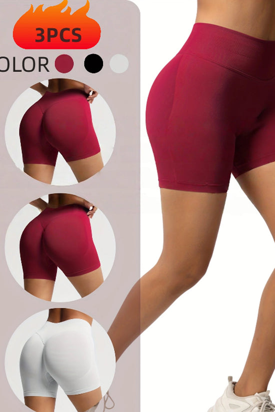 3-Pack Seamless Workout Shorts for Women CJ US