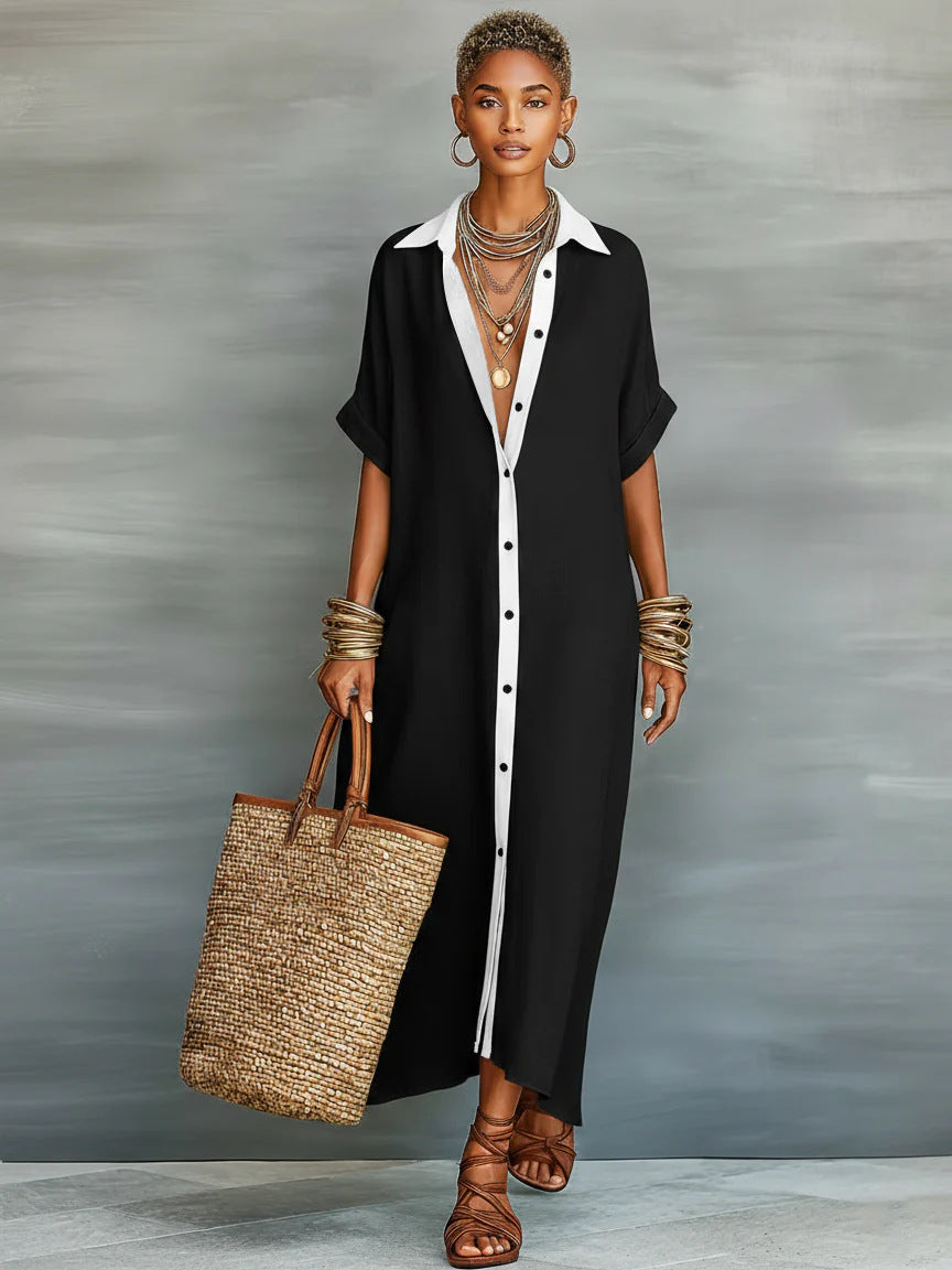 Loose short sleeved shirt skirt 