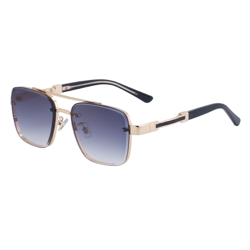 New Retro Sunglasses for Men, Square Frame, Stylish Sun Protection Glasses, High-End Men's Sunglasses 