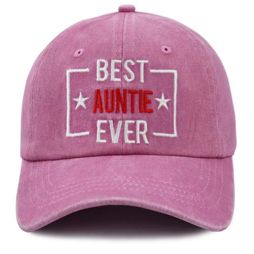 Best Auntle Ever Adjustable Wash Cotton Baseball Cap 