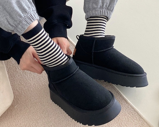 Women’s Muffin Thick Sole Snow Boots – Warm Outdoor Winter Boots - FitiqueFit