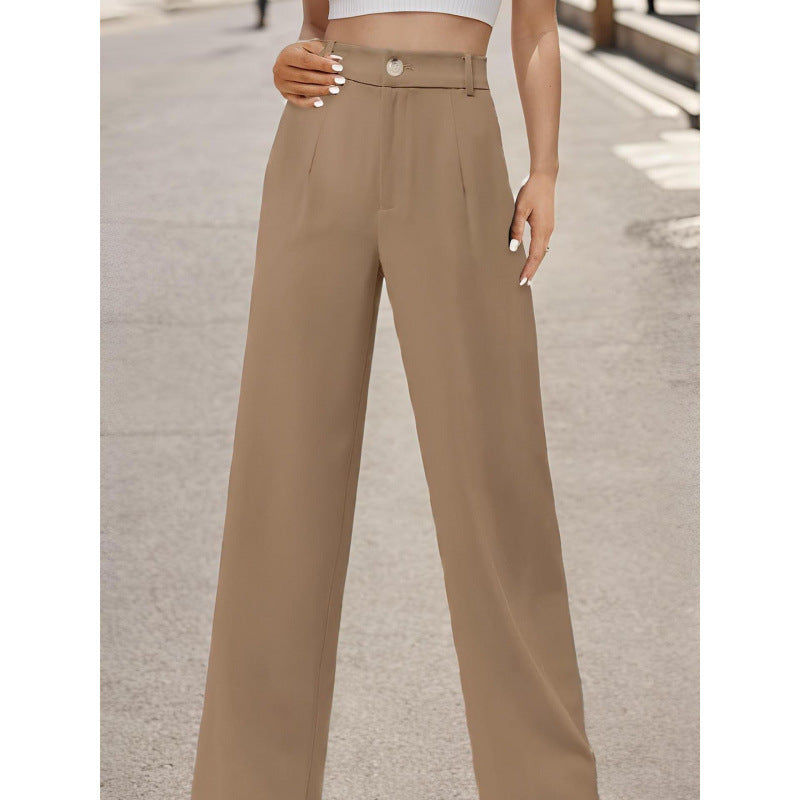 Elegant Womens Suit Pants With Pockets 