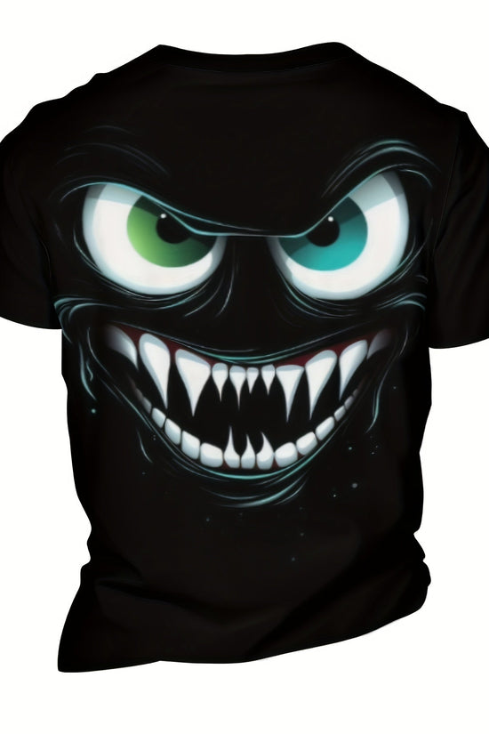 3D Evil Smile T-Shirt for Men – Streetwear Graphic Short Sleeve Tee CJ US