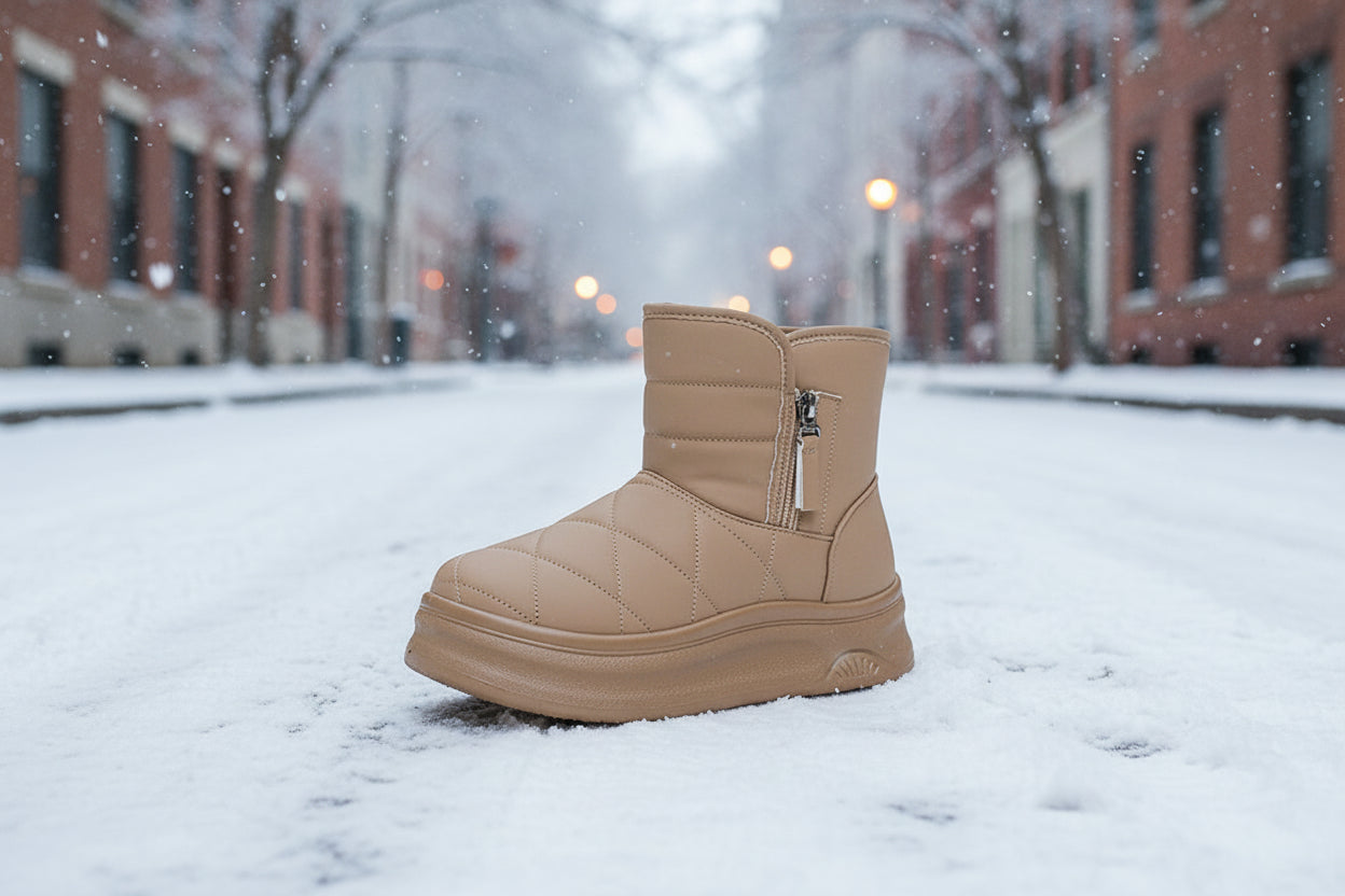 Womens Casual Warm Fleece-lined Snow Boots 