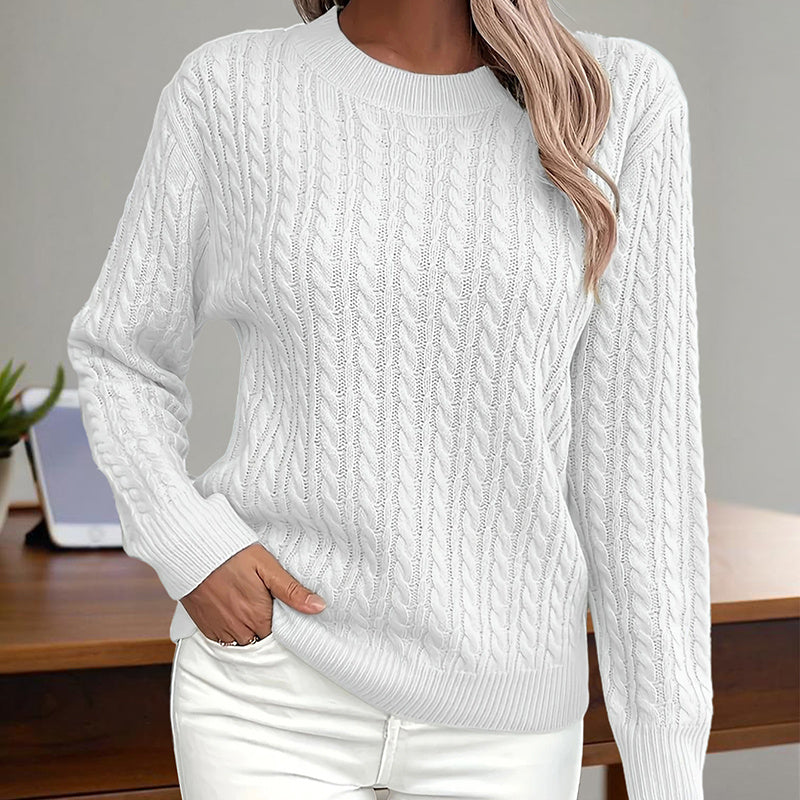 Womens Textured Long Sleeve Sweater Crewneck Pullover Dressy Casual Tops 2025 Fall Trendy Outfits CJ US