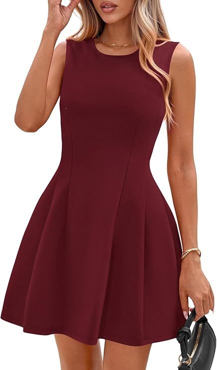 Sleeveless Solid Color Casual Dress Women 