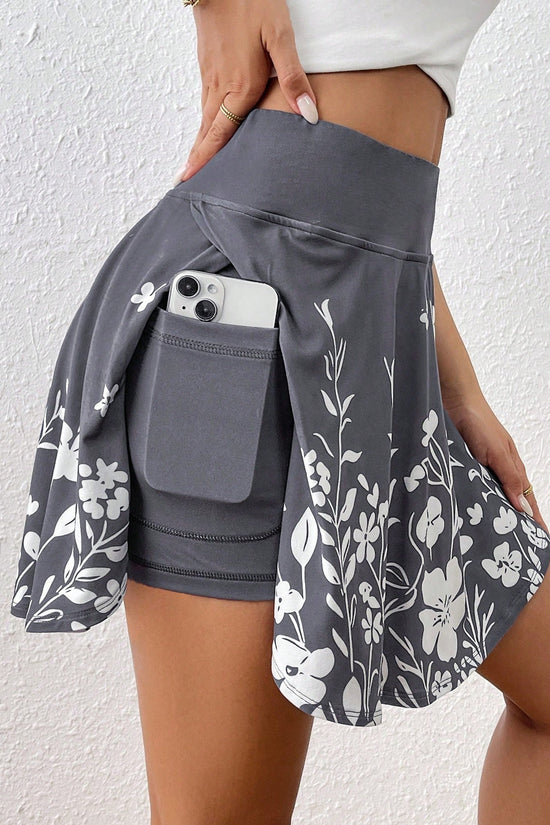 🌼 Women's Minimalist Floral Print High-Waisted Shorts with Pockets FitiqueFit