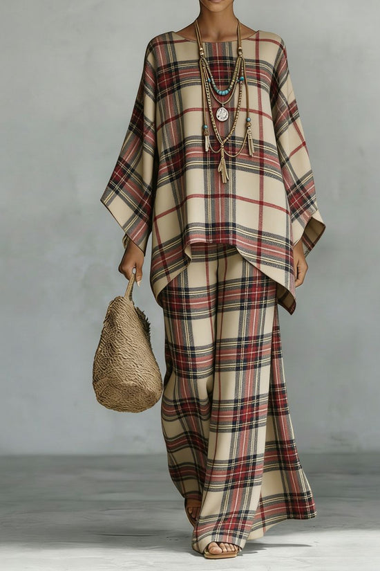 Women's Floral Print Linen Wide-Leg Two-Piece Set 