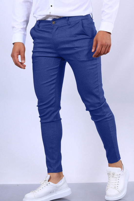 👔 Men's Slim Fit Button Trousers – Versatile Office & Casual Wear FitiqueFit