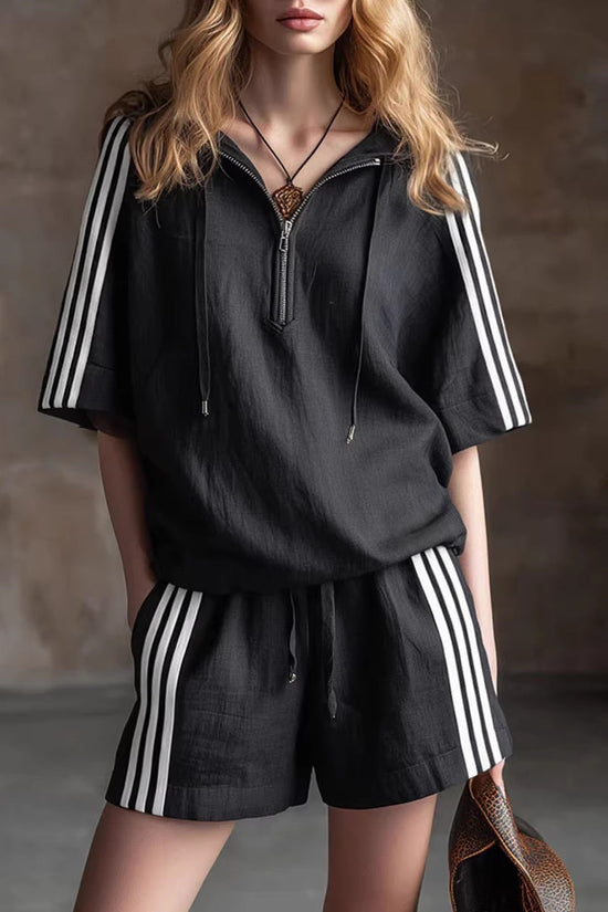 Casual Loose-fitting Two-piece Sportswear Set 