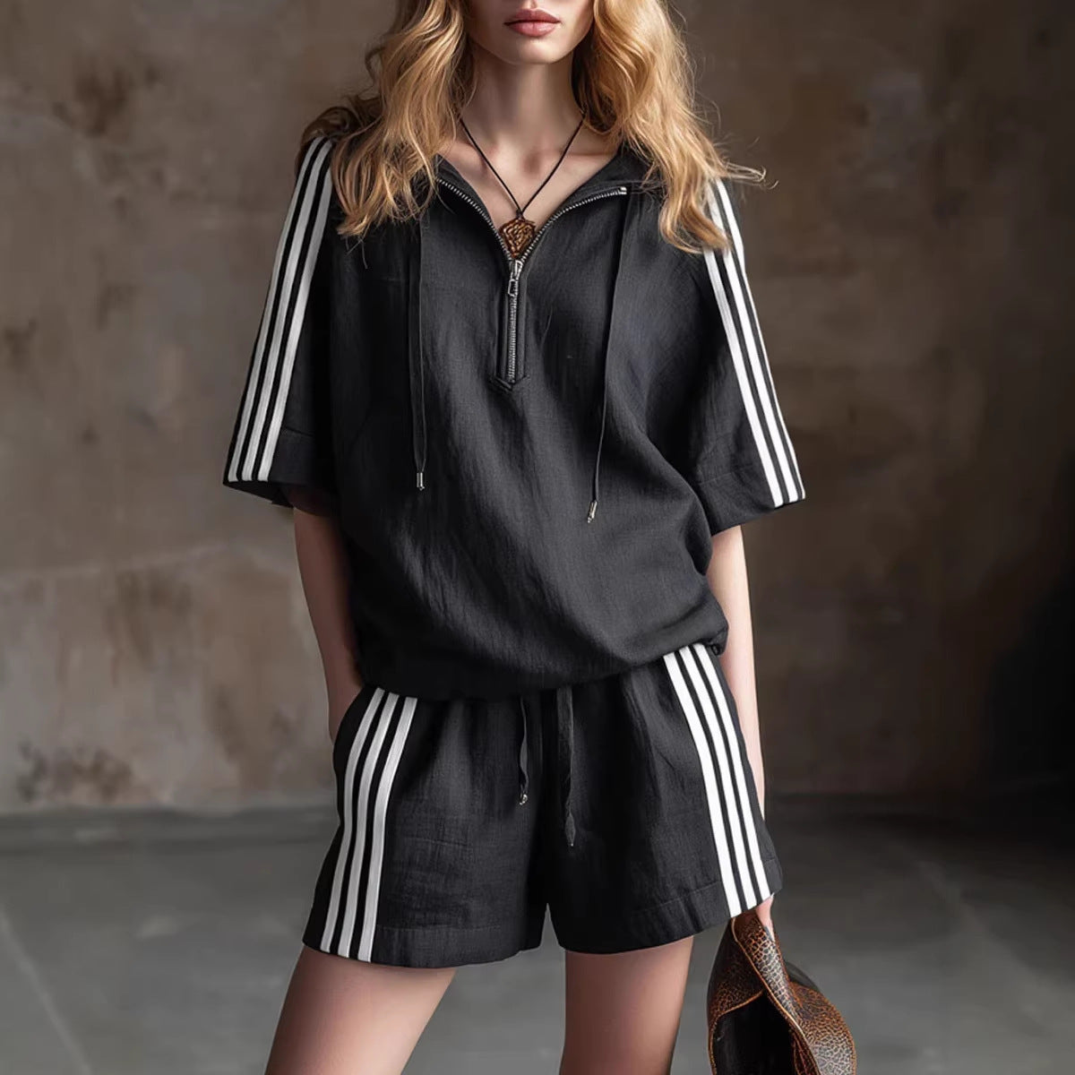 Casual Loose-fitting Two-piece Sportswear Set 