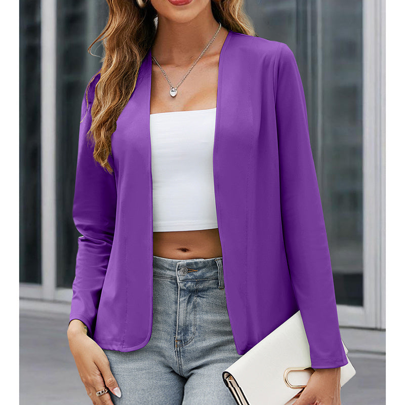 Women Plus Size Casual Blazer Open Front Long Sleeve Work Office Cardigan Jackets CJ US