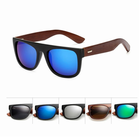 Bamboo Wooden Arms Sunglasses Men Women Black Sunglass eprolo