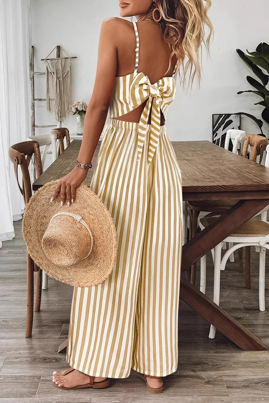 Loose-fitting Sleeveless Backless Jumpsuit For Women 