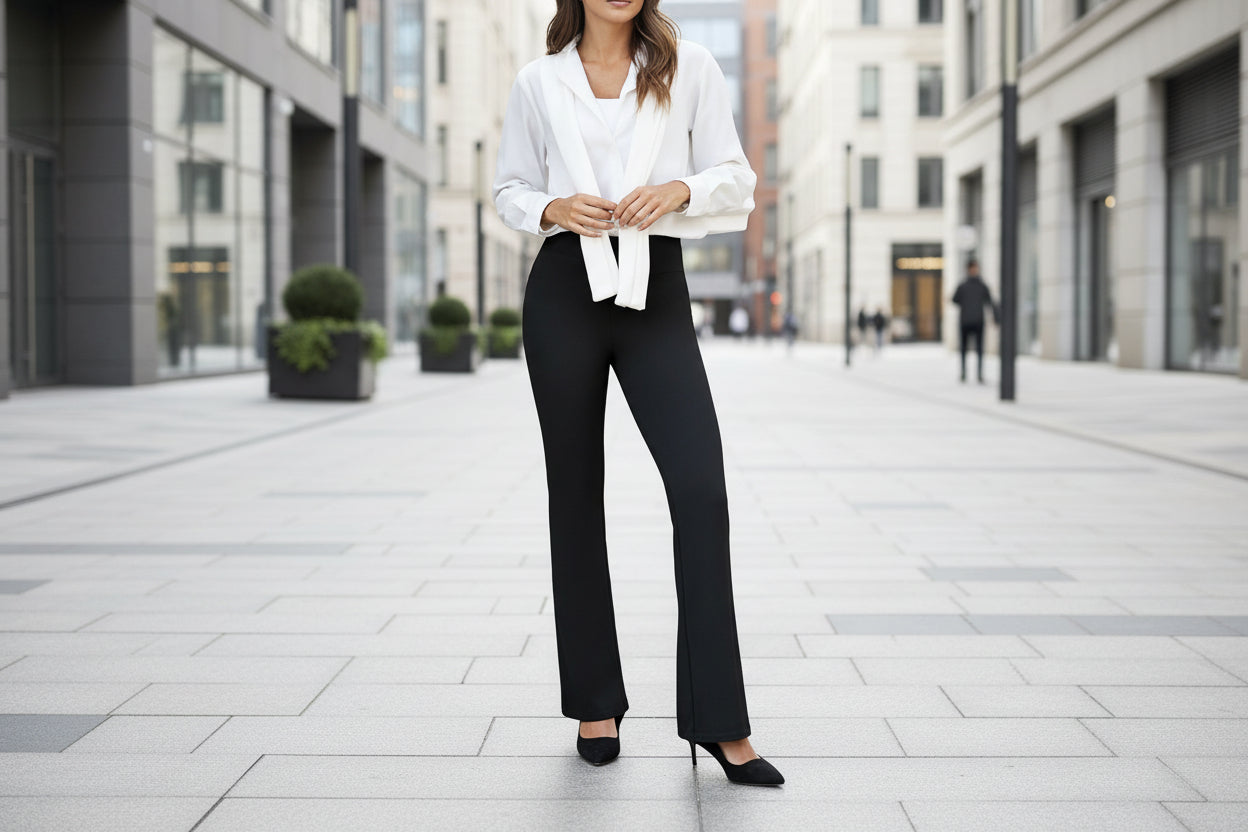 Business-casual High-waisted Stretch Trousers 