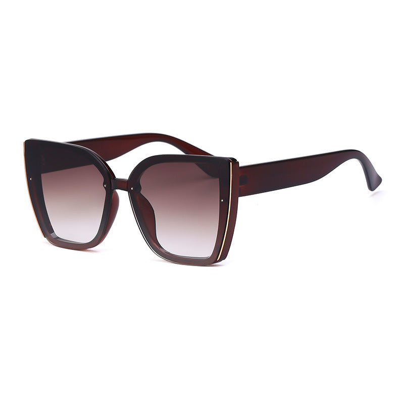 Fashion Cat-Eye Oversized Sunglasses for Women, UV Protection Trendy Sunglasses 
