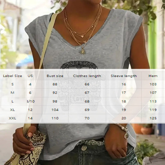Women's V-Neck Short Sleeve T-Shirt CJ US