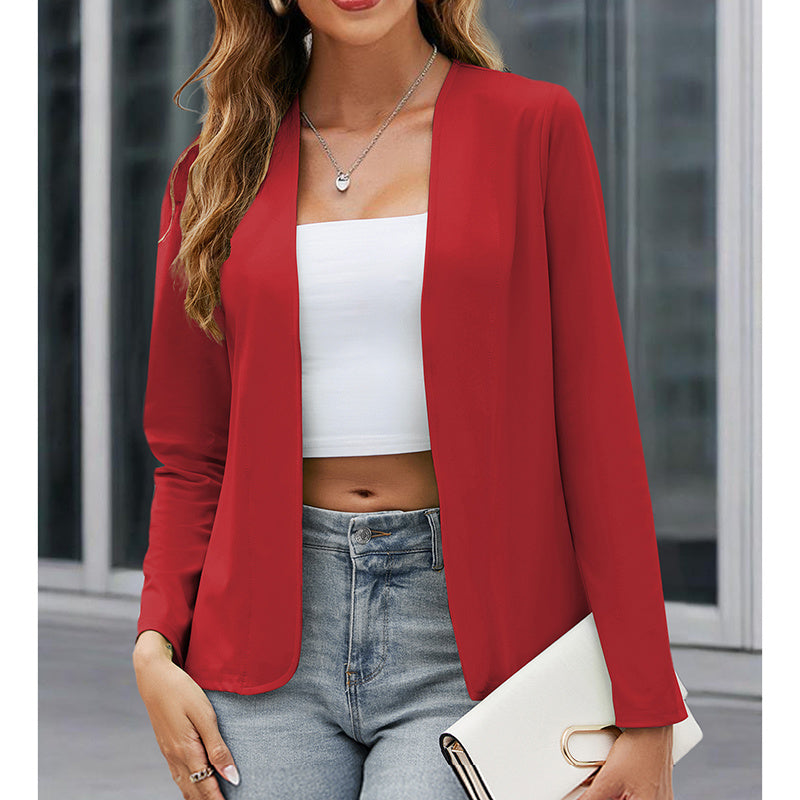 Women Plus Size Casual Blazer Open Front Long Sleeve Work Office Cardigan Jackets CJ US
