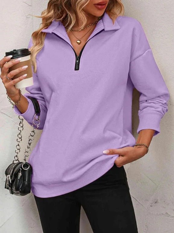 Women’s Zipper Turtleneck Pullover 