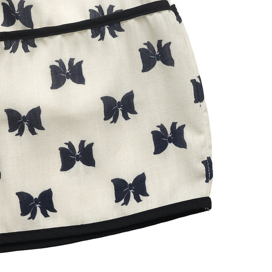 Shoulder Strap Bow Decoration With Bow Print Elegant Summer Dress CJ US