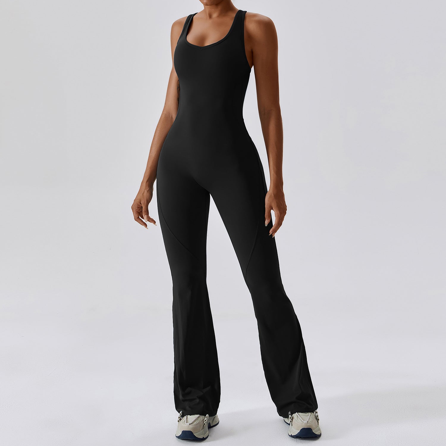 Women's Sleeveless Slim-Fit Long Pants Jumpsuit – Casual Sport Style 