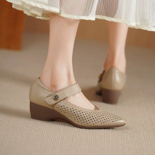 Summer New Retro Breathable Pointed Fashion High Heels For Women CJ US