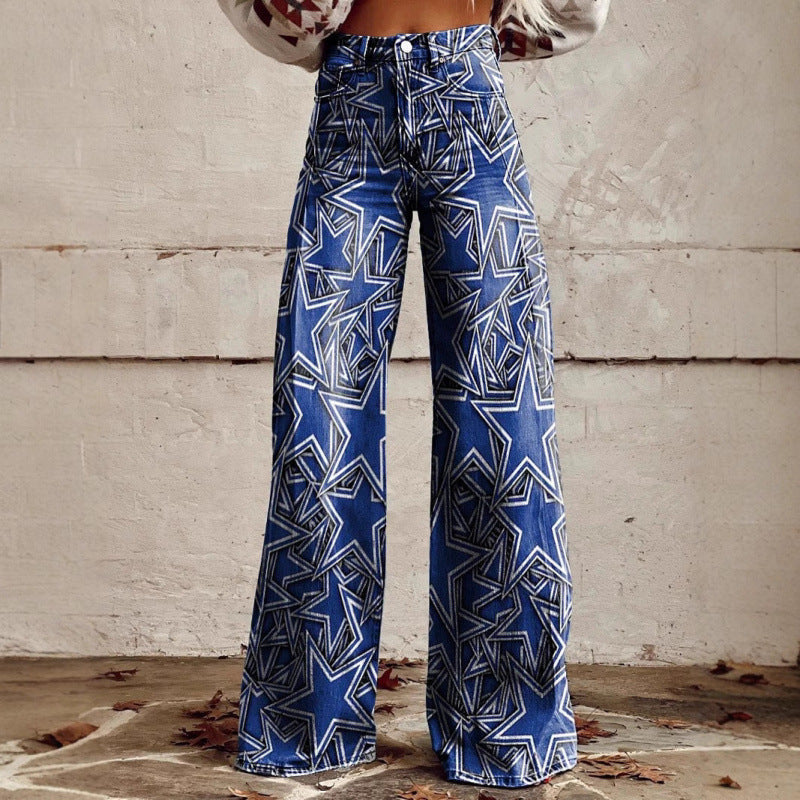 Women's Simple Pants With A Printed Pattern 