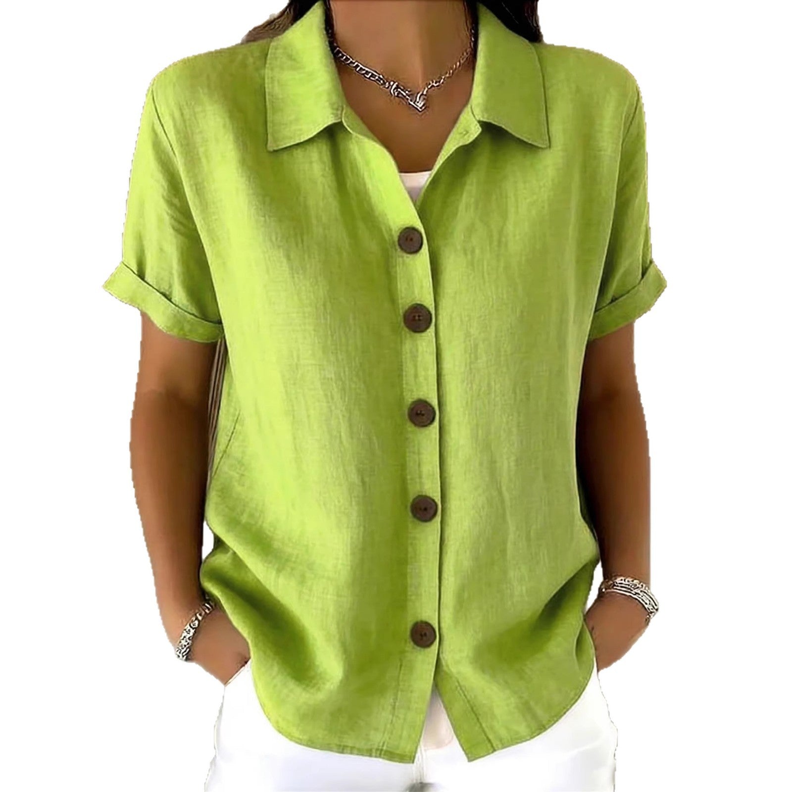 Collar short sleeved top 