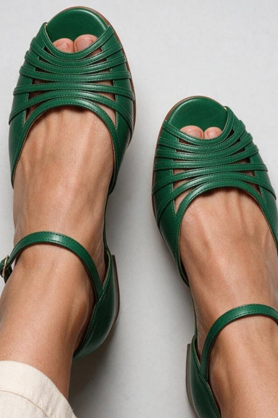 Casual Fishmouth Flat Heeled Ankle Strap Sandals for WomenAdjustable Buckle Design, Comfortable and Versatile Summer Footwear 