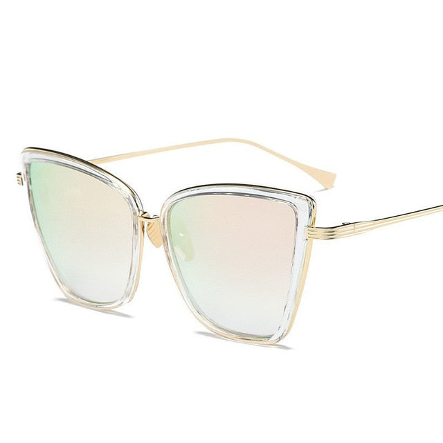 Big Cat Eye Sunglasses Women Black Mirror Sun Glasses Fashion Brand Designer High Quality Vintage Sunglass eprolo