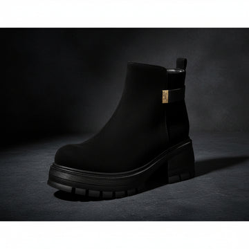 Black Faux Suede