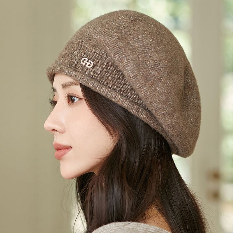 Women's Autumn And Winter Fashionable All-match Wool Knitted Hat 