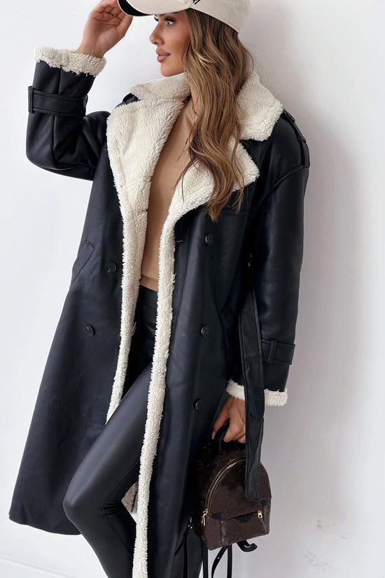 Winter Jacket With Belt Fashion Double Breasted Lapel Windbreaker Women's Long Trench Coat Mid-length Overcoat Clothing 