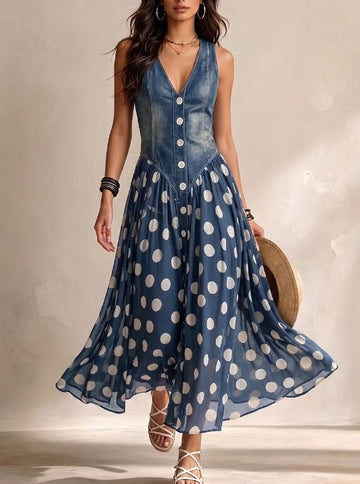 Dark Blue Polka Dot