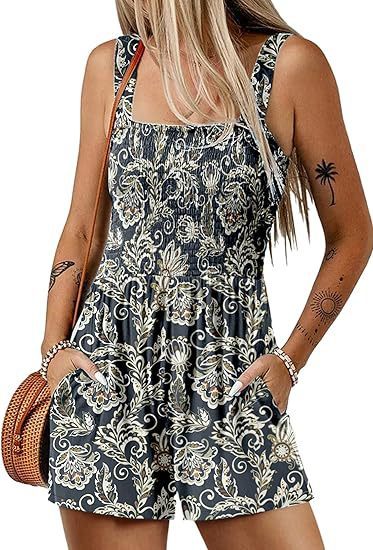 🌺 Floral Print Sleeveless Beach Jumpsuit FitiqueFit