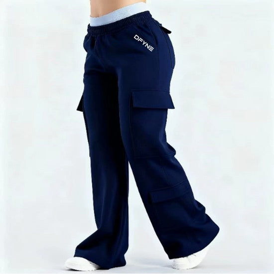 Fashionable Solid-Colored Casual All-Match Pants With Pockets 