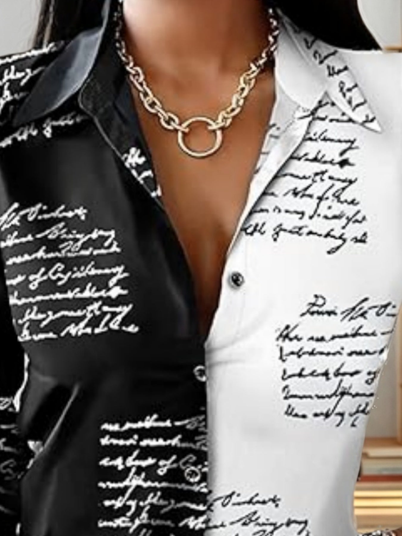 2025 New Women's Shirt Fashion Casual Colorful Long Sleeve Shirt Flower Printed Top Loose Neck Sexy T-shirt Fashion CJ US