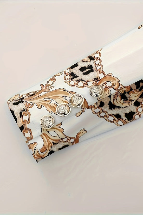 Geometric Print Two-Piece Blazer Set CJ US