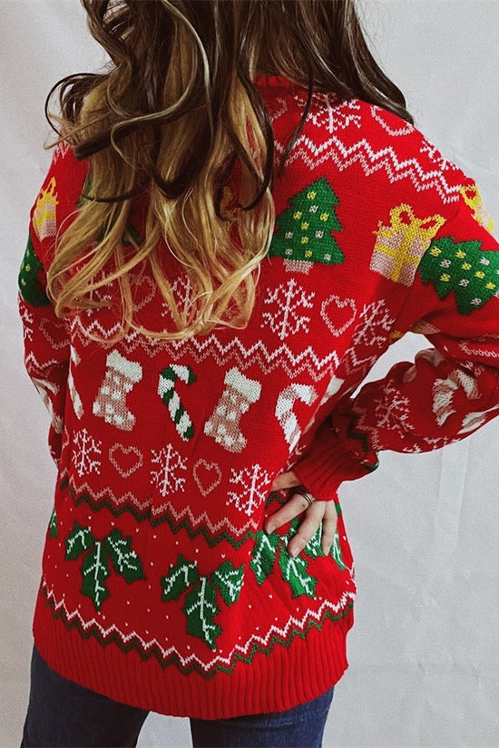 Women's Stylish Loose Round Neck Long-sleeved Sweater CJ