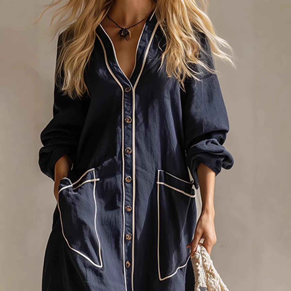 Solid-color Fashionable Casual Spring Womens Jumpsuit 