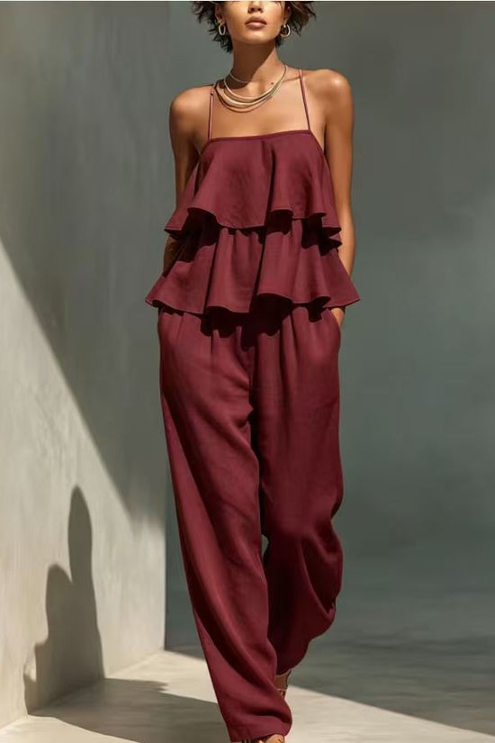 Women's Camisole And Casual Pants Set 