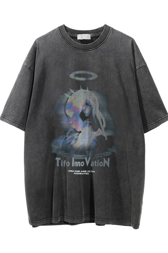 👕 Men's Printed Washed Distressed T-Shirt FitiqueFit