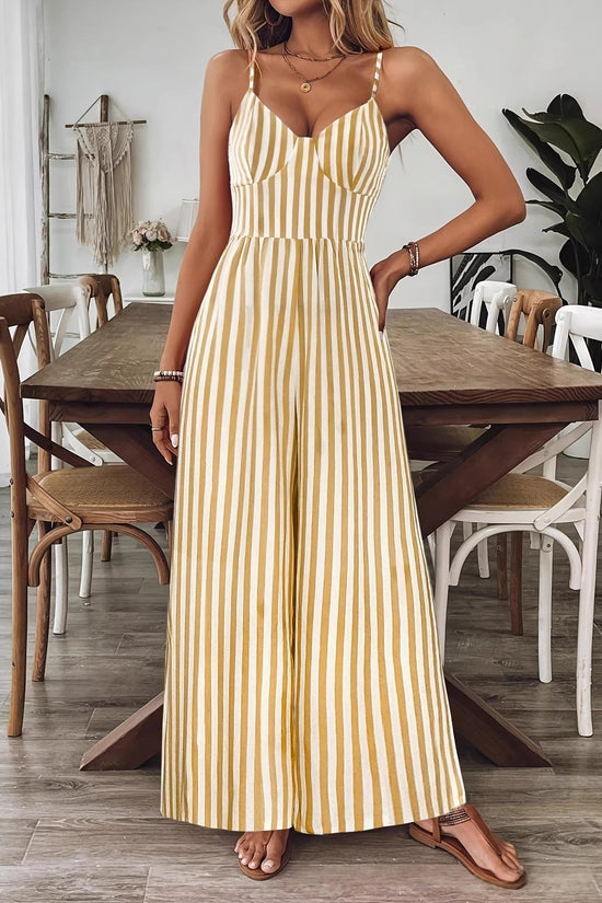 Loose-fitting Sleeveless Backless Jumpsuit For Women 