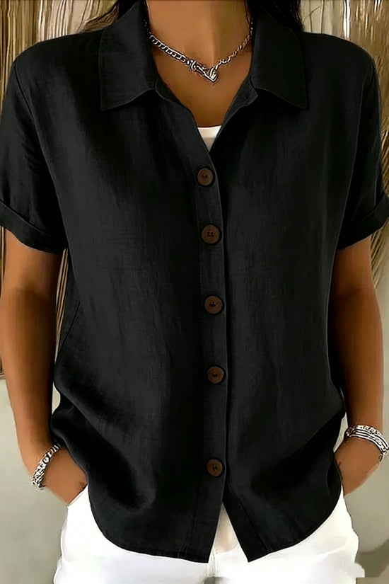 Collar short sleeved top 